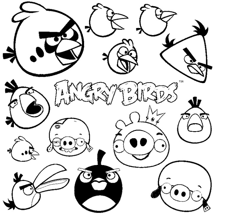 Dibujo para colorear: Angry Birds (Dibujos animados) #25028 - Dibujos para Colorear e Imprimir Gratis