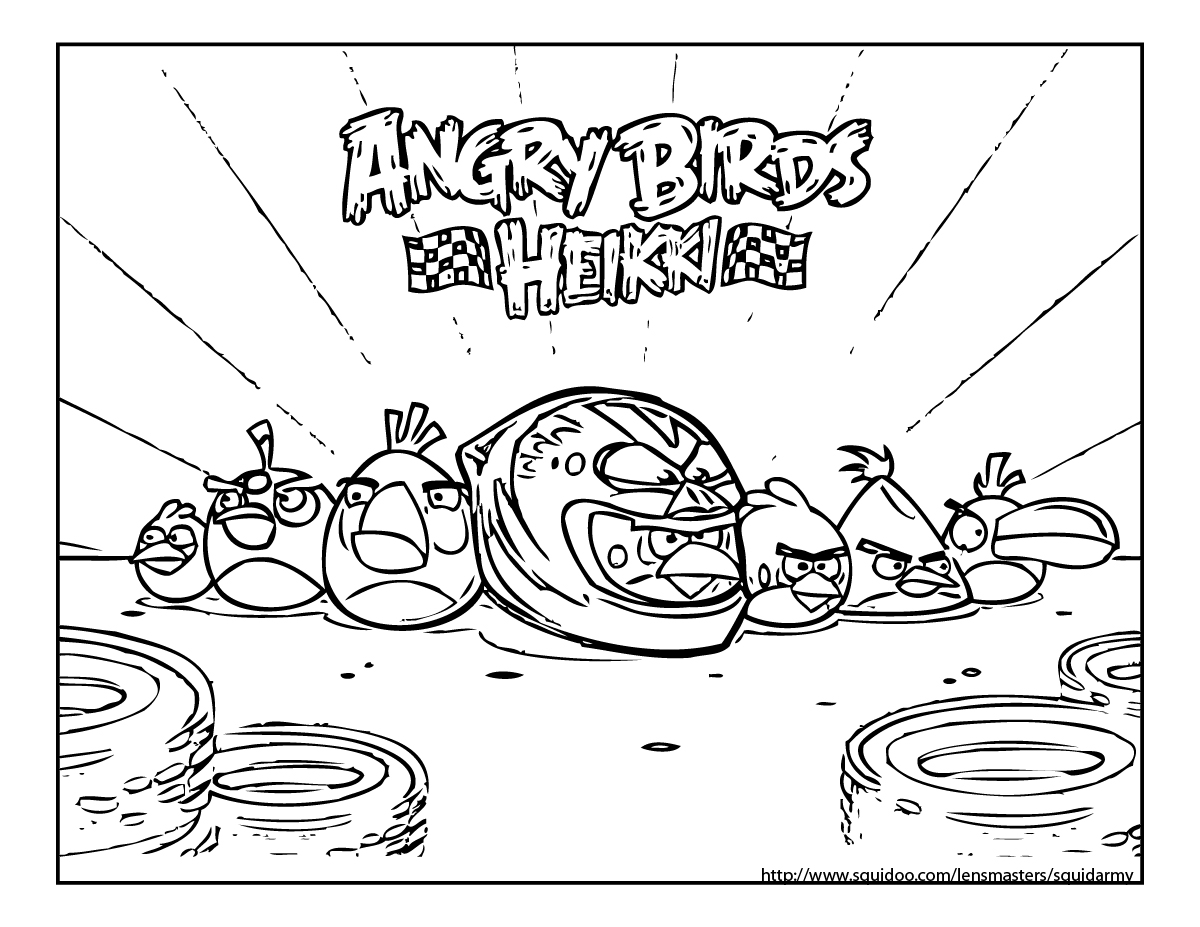 Dibujo para colorear: Angry Birds (Dibujos animados) #25040 - Dibujos para Colorear e Imprimir Gratis