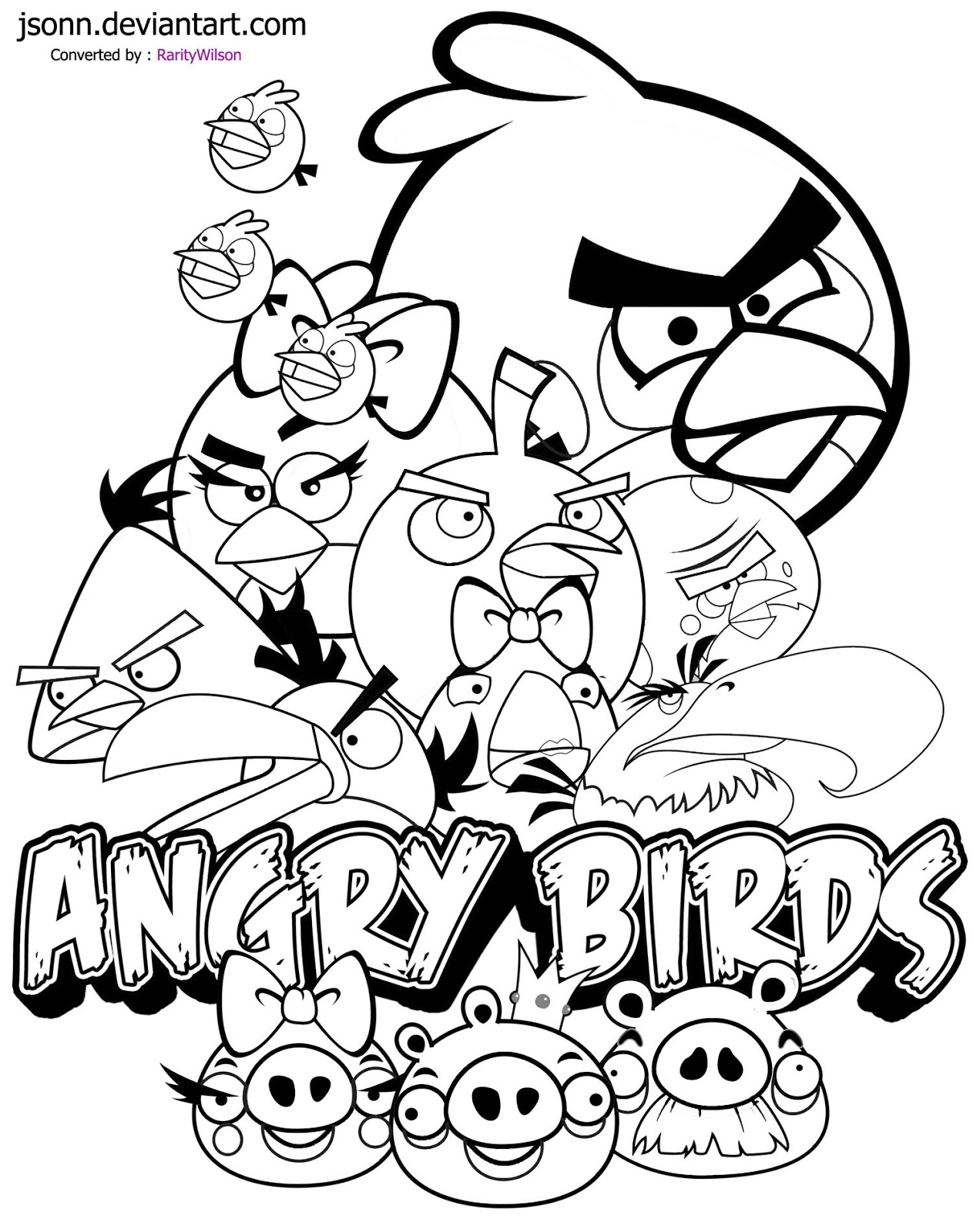 Dibujo para colorear: Angry Birds (Dibujos animados) #25066 - Dibujos para Colorear e Imprimir Gratis