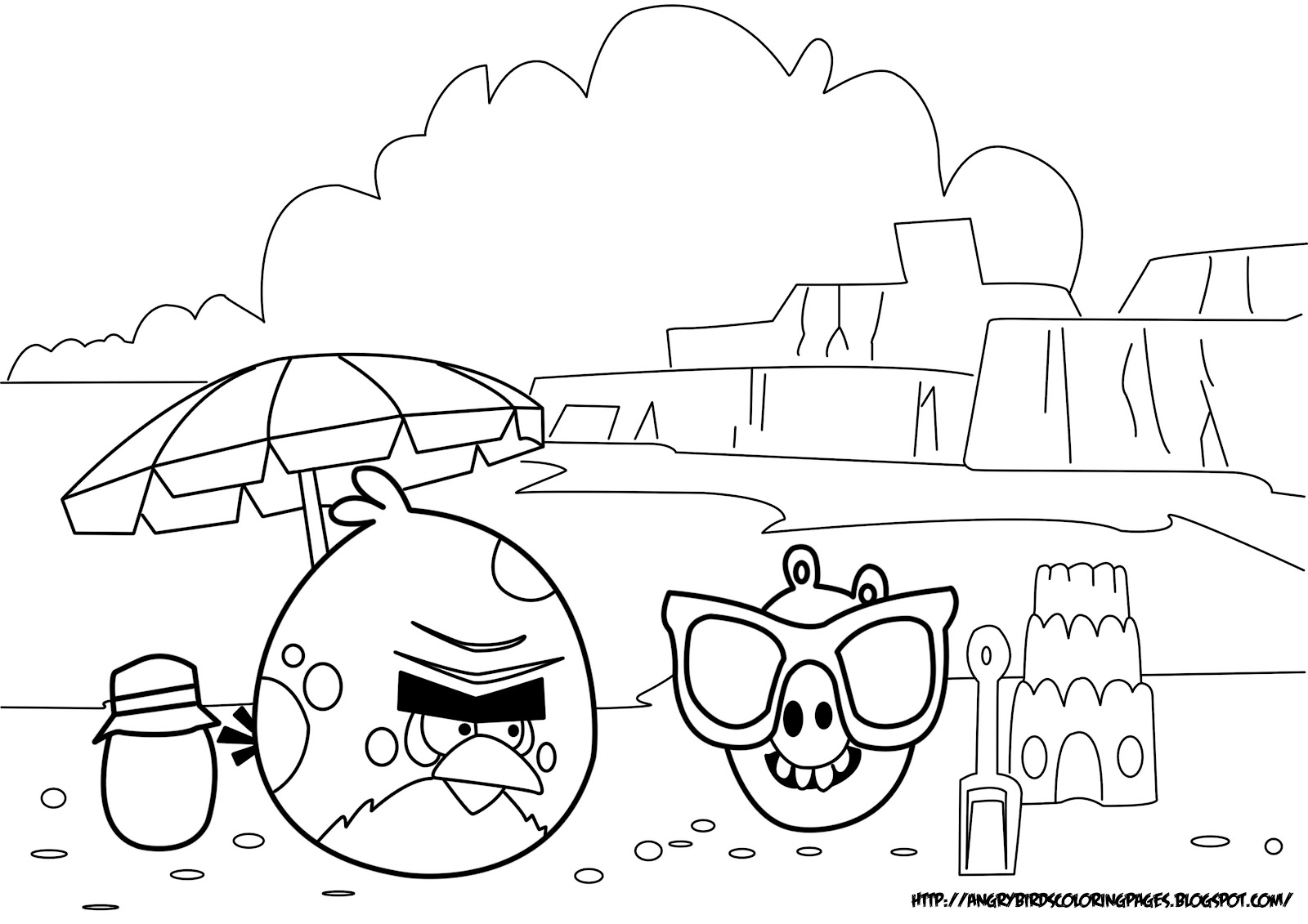 Dibujo para colorear: Angry Birds (Dibujos animados) #25076 - Dibujos para Colorear e Imprimir Gratis