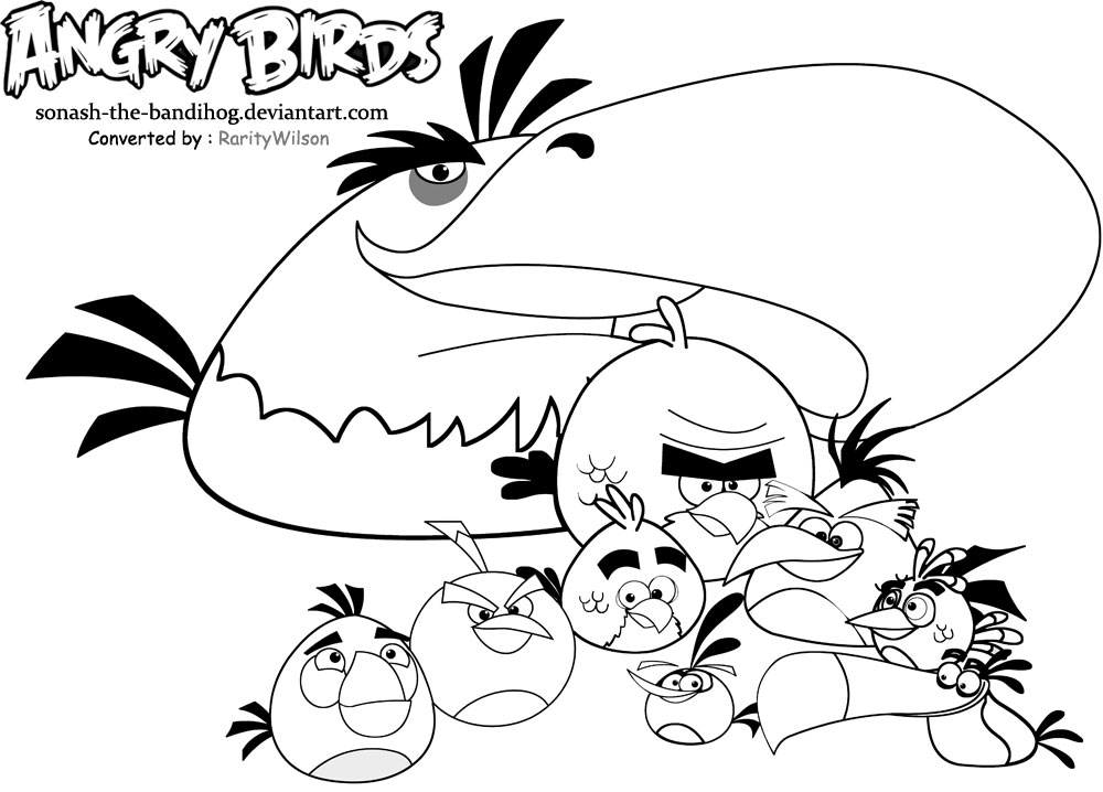 Dibujo para colorear: Angry Birds (Dibujos animados) #25086 - Dibujos para Colorear e Imprimir Gratis