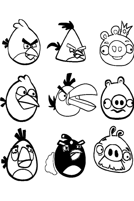 Dibujo para colorear: Angry Birds (Dibujos animados) #25106 - Dibujos para Colorear e Imprimir Gratis