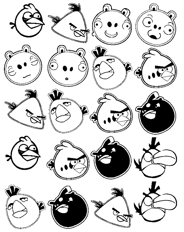 Dibujo para colorear: Angry Birds (Dibujos animados) #25109 - Dibujos para Colorear e Imprimir Gratis