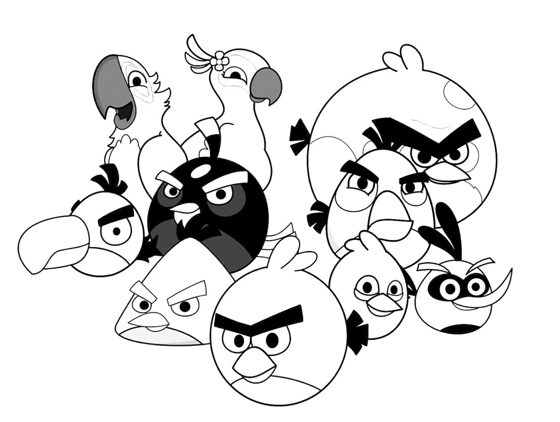 Dibujo para colorear: Angry Birds (Dibujos animados) #25122 - Dibujos para Colorear e Imprimir Gratis