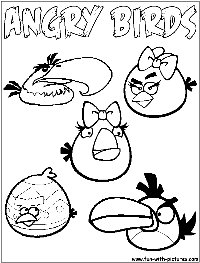 Dibujo para colorear: Angry Birds (Dibujos animados) #25127 - Dibujos para Colorear e Imprimir Gratis