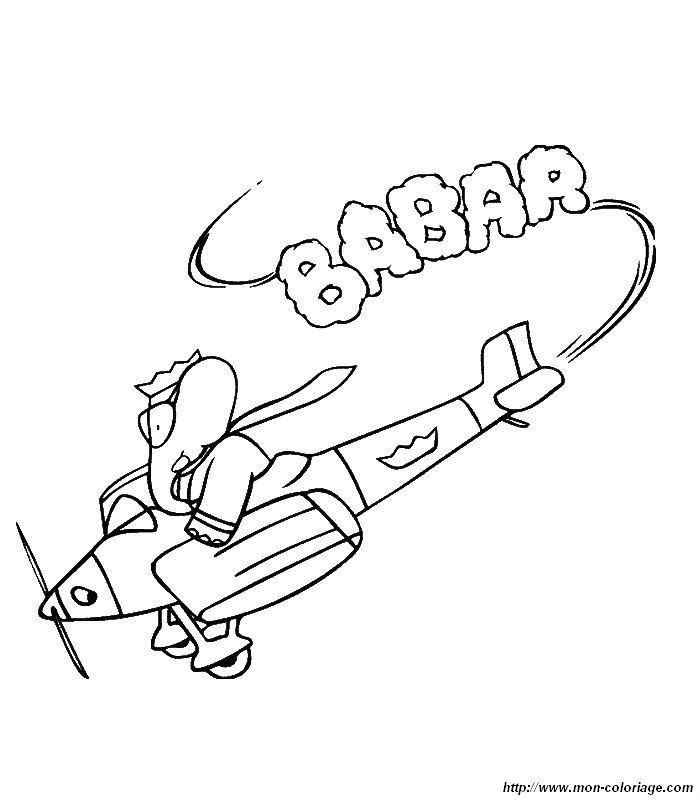 Dibujo para colorear: Babar (Dibujos animados) #28067 - Dibujos para Colorear e Imprimir Gratis