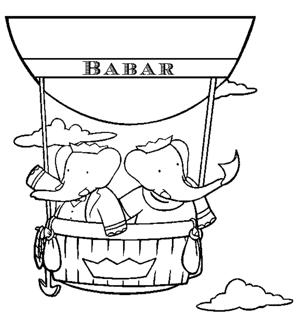 Dibujo para colorear: Babar (Dibujos animados) #28150 - Dibujos para Colorear e Imprimir Gratis