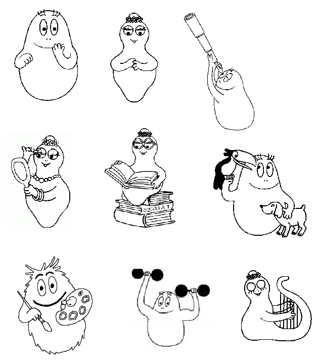 Dibujo para colorear: Barbapapa (Dibujos animados) #36428 - Dibujos para Colorear e Imprimir Gratis