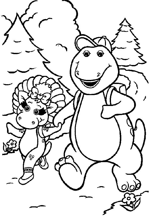 Dibujo para colorear: Barney and friends (Dibujos animados) #40914 - Dibujos para Colorear e Imprimir Gratis