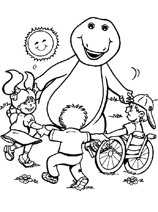 Dibujo para colorear: Barney and friends (Dibujos animados) #40922 - Dibujos para Colorear e Imprimir Gratis