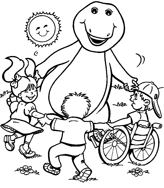 Dibujo para colorear: Barney and friends (Dibujos animados) #40980 - Dibujos para Colorear e Imprimir Gratis