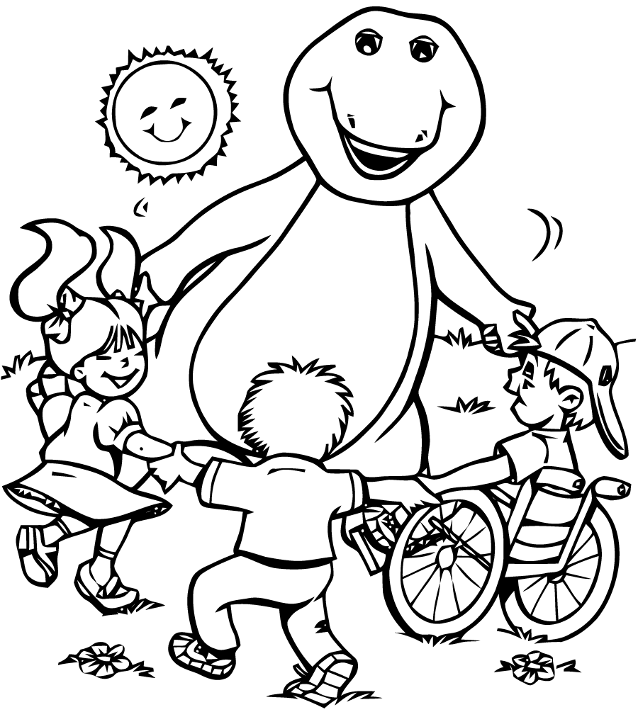 Dibujo para colorear: Barney and friends (Dibujos animados) #41037 - Dibujos para Colorear e Imprimir Gratis