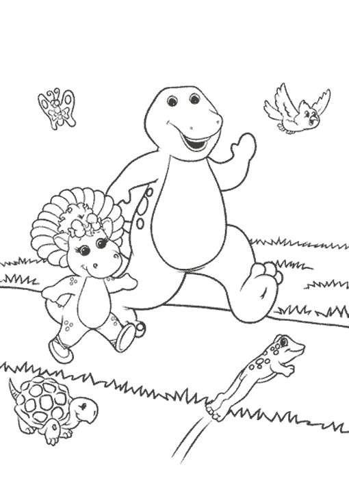 Dibujo para colorear: Barney and friends (Dibujos animados) #41042 - Dibujos para Colorear e Imprimir Gratis