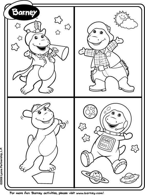 Dibujo para colorear: Barney and friends (Dibujos animados) #41065 - Dibujos para Colorear e Imprimir Gratis
