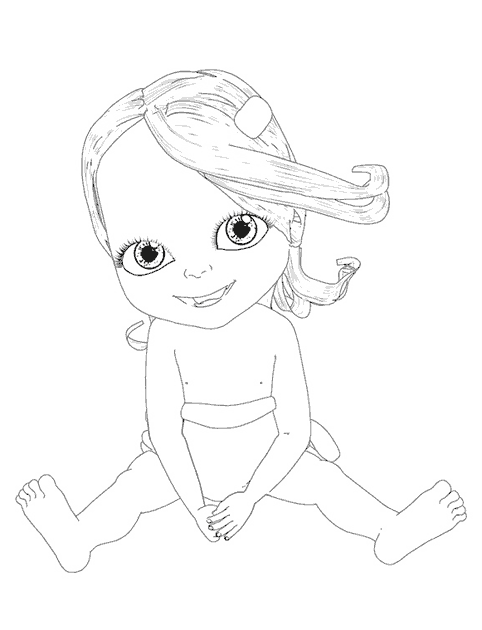 Dibujo para colorear: Bebe Lilly (Dibujos animados) #41089 - Dibujos para Colorear e Imprimir Gratis