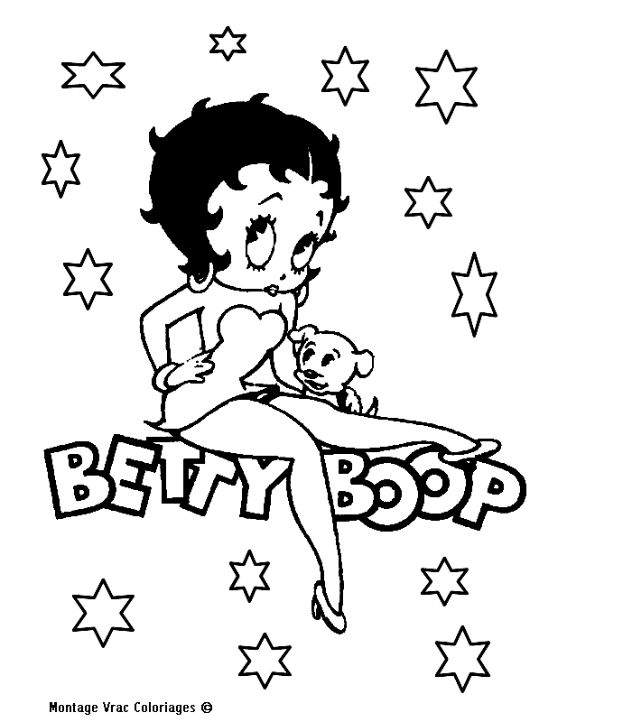 Dibujo para colorear: Betty Boop (Dibujos animados) #25911 - Dibujos para Colorear e Imprimir Gratis