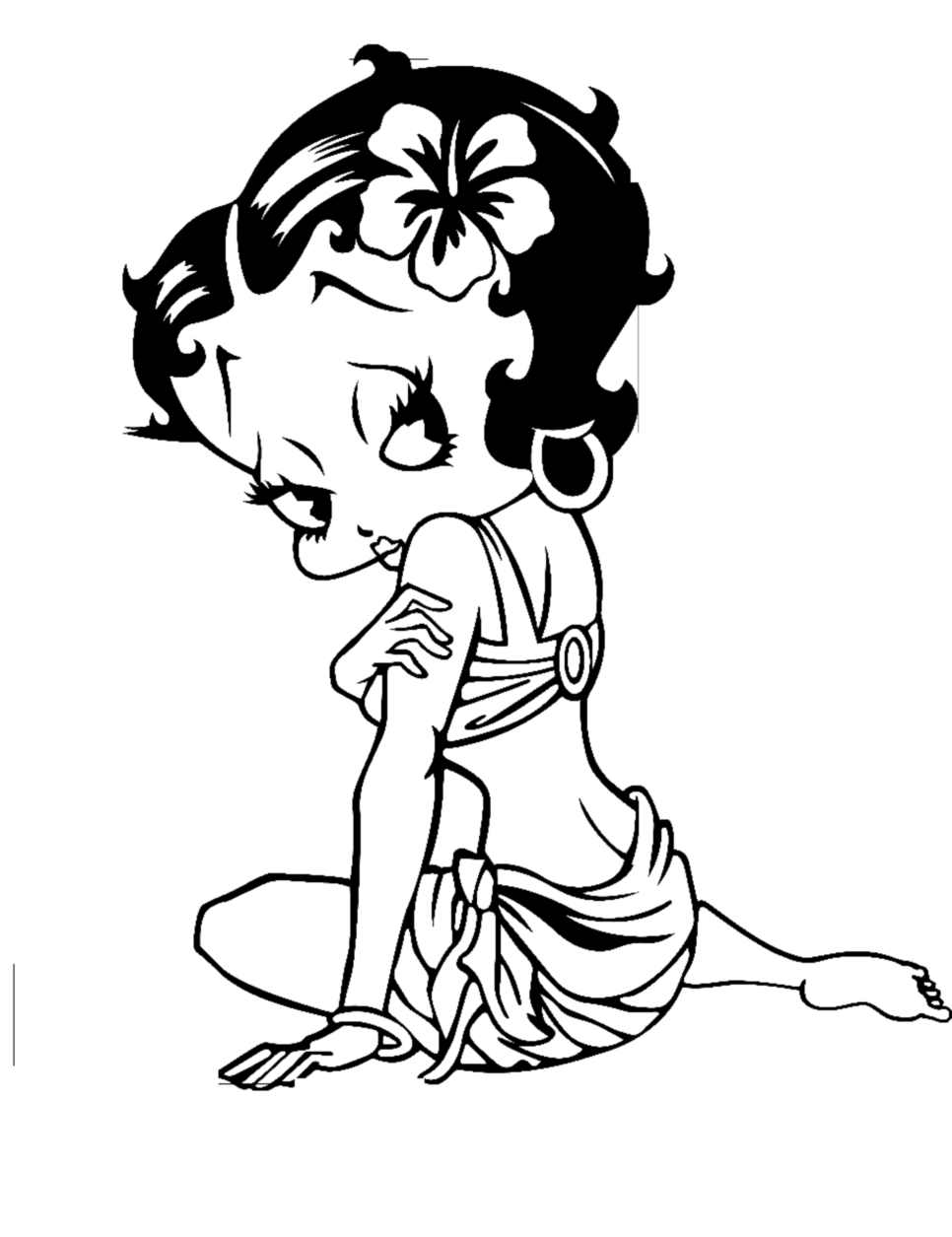 Dibujo para colorear: Betty Boop (Dibujos animados) #25912 - Dibujos para Colorear e Imprimir Gratis