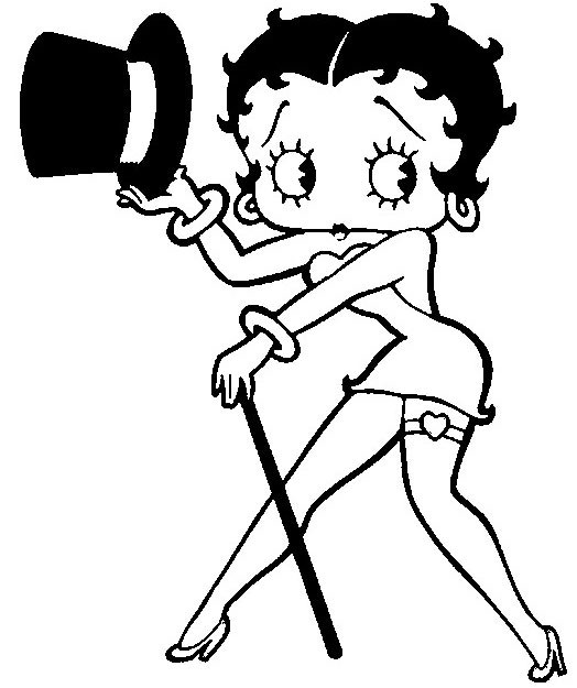 Dibujo para colorear: Betty Boop (Dibujos animados) #25913 - Dibujos para Colorear e Imprimir Gratis