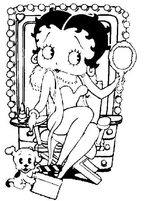Dibujo para colorear: Betty Boop (Dibujos animados) #25921 - Dibujos para Colorear e Imprimir Gratis
