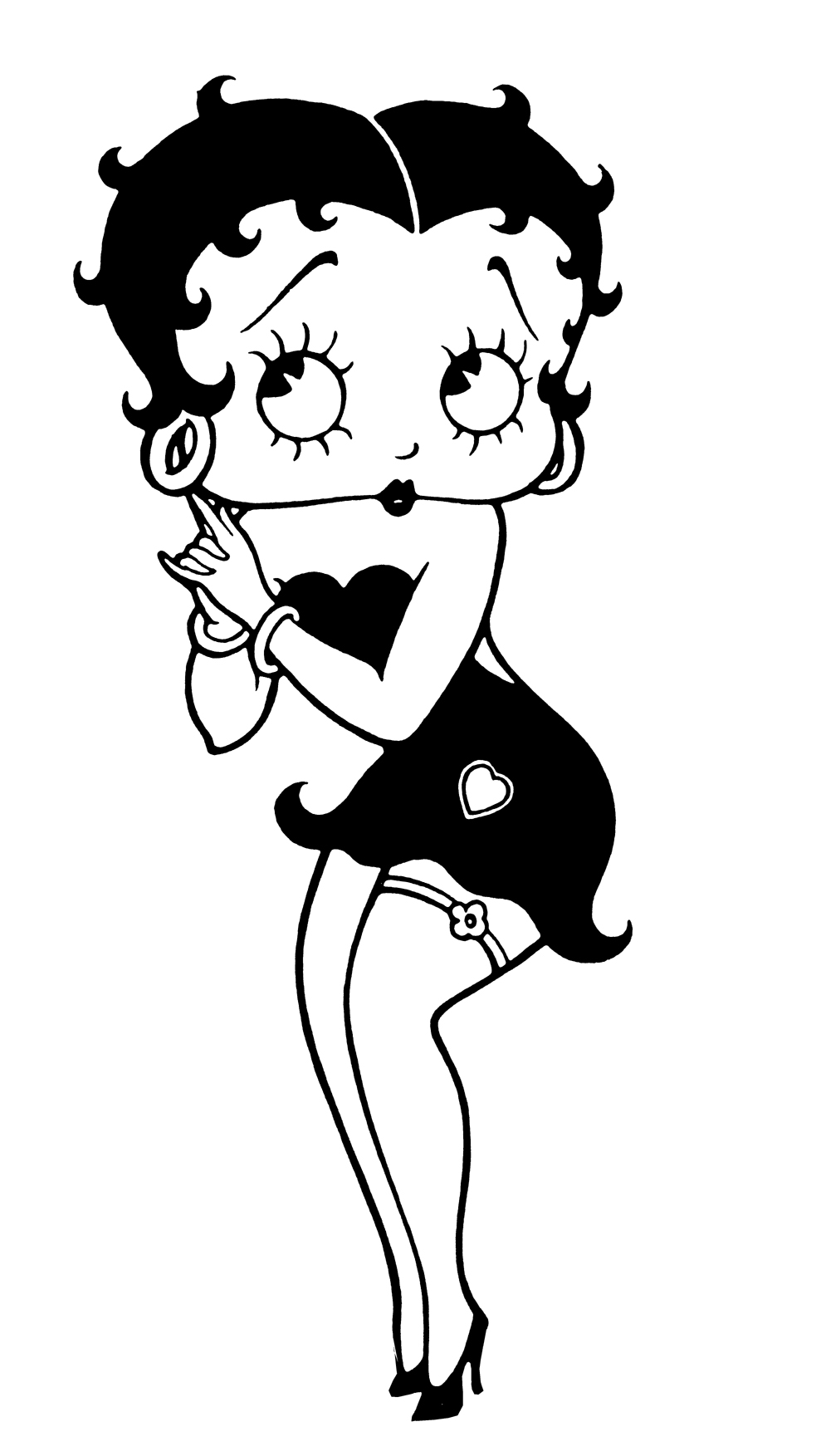 Dibujo para colorear: Betty Boop (Dibujos animados) #25925 - Dibujos para Colorear e Imprimir Gratis
