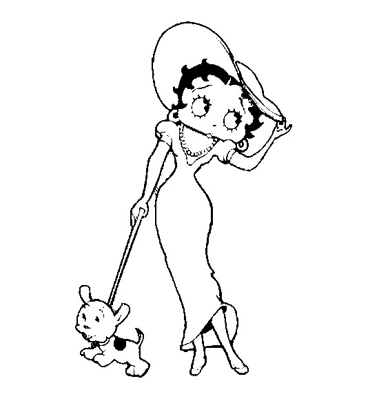 Dibujo para colorear: Betty Boop (Dibujos animados) #25930 - Dibujos para Colorear e Imprimir Gratis