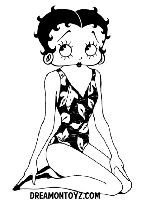 Dibujo para colorear: Betty Boop (Dibujos animados) #25947 - Dibujos para Colorear e Imprimir Gratis