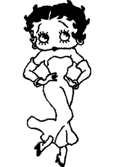Dibujo para colorear: Betty Boop (Dibujos animados) #25957 - Dibujos para Colorear e Imprimir Gratis