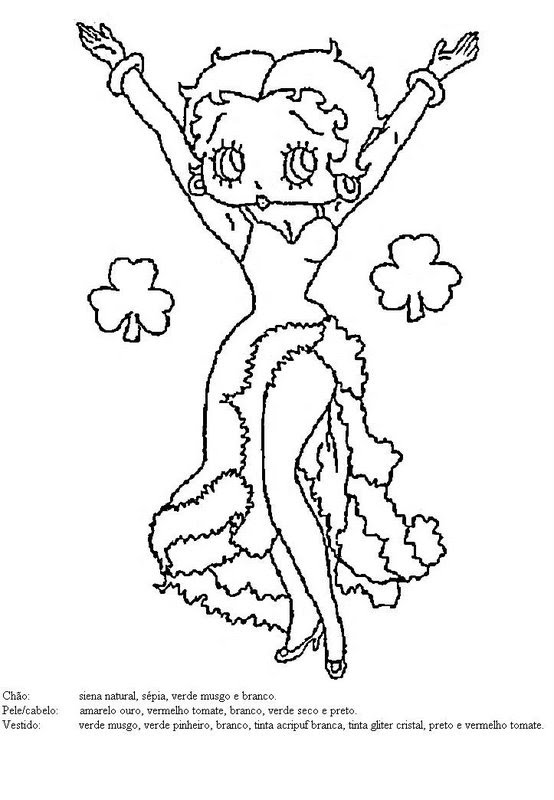Dibujo para colorear: Betty Boop (Dibujos animados) #25958 - Dibujos para Colorear e Imprimir Gratis
