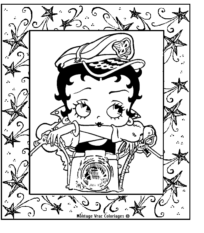 Dibujo para colorear: Betty Boop (Dibujos animados) #25962 - Dibujos para Colorear e Imprimir Gratis