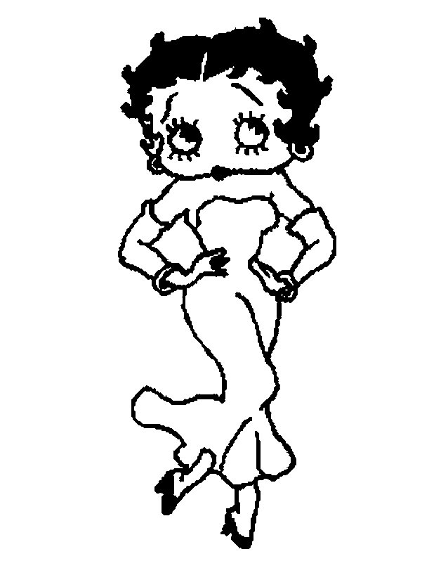 Dibujo para colorear: Betty Boop (Dibujos animados) #25968 - Dibujos para Colorear e Imprimir Gratis