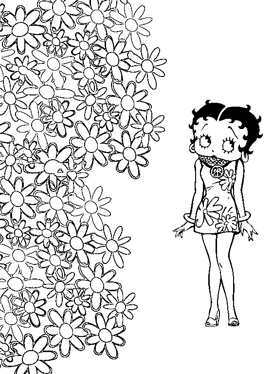 Dibujo para colorear: Betty Boop (Dibujos animados) #25973 - Dibujos para Colorear e Imprimir Gratis