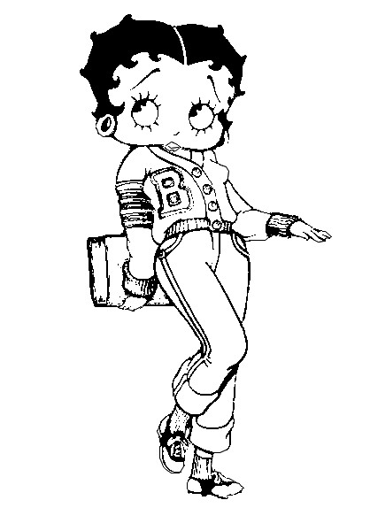 Dibujo para colorear: Betty Boop (Dibujos animados) #25975 - Dibujos para Colorear e Imprimir Gratis