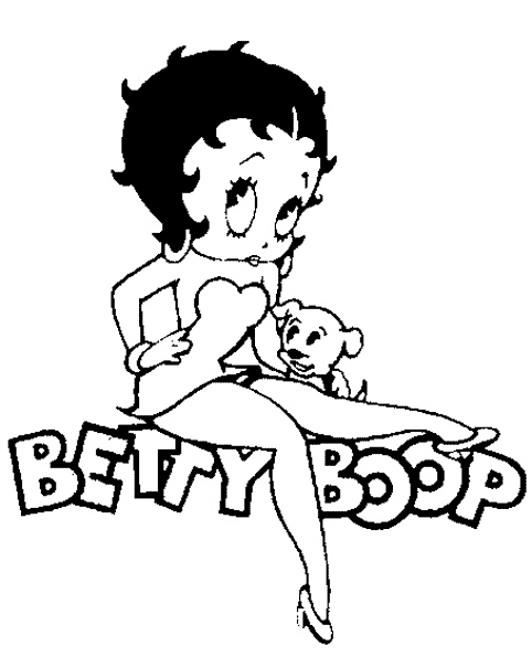 Dibujo para colorear: Betty Boop (Dibujos animados) #25986 - Dibujos para Colorear e Imprimir Gratis
