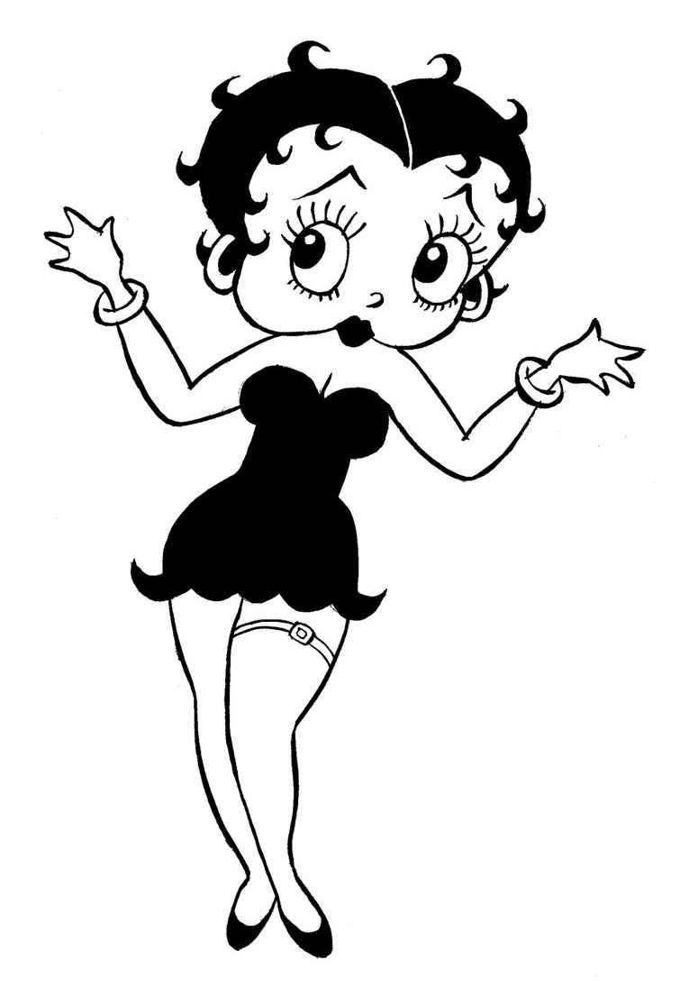 Dibujo para colorear: Betty Boop (Dibujos animados) #26000 - Dibujos para Colorear e Imprimir Gratis