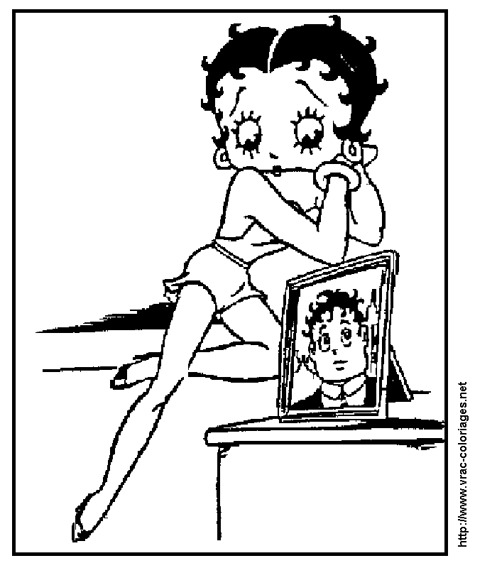 Dibujo para colorear: Betty Boop (Dibujos animados) #26021 - Dibujos para Colorear e Imprimir Gratis