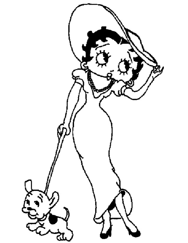 Dibujo para colorear: Betty Boop (Dibujos animados) #26029 - Dibujos para Colorear e Imprimir Gratis