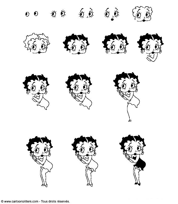 Dibujo para colorear: Betty Boop (Dibujos animados) #26032 - Dibujos para Colorear e Imprimir Gratis