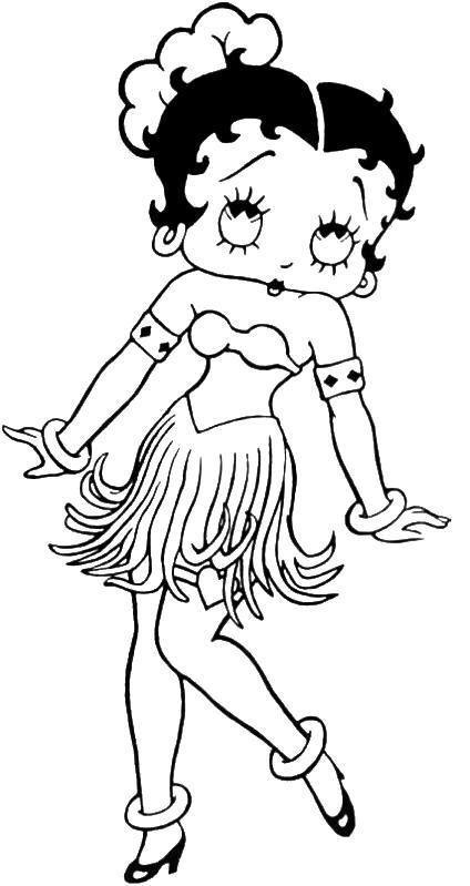 Dibujo para colorear: Betty Boop (Dibujos animados) #26034 - Dibujos para Colorear e Imprimir Gratis