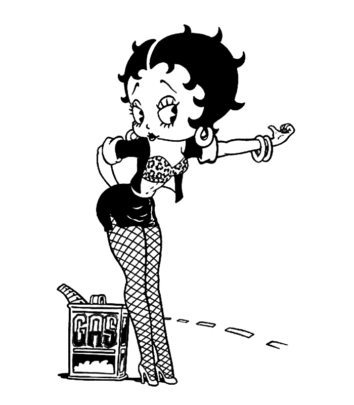 Dibujo para colorear: Betty Boop (Dibujos animados) #26038 - Dibujos para Colorear e Imprimir Gratis