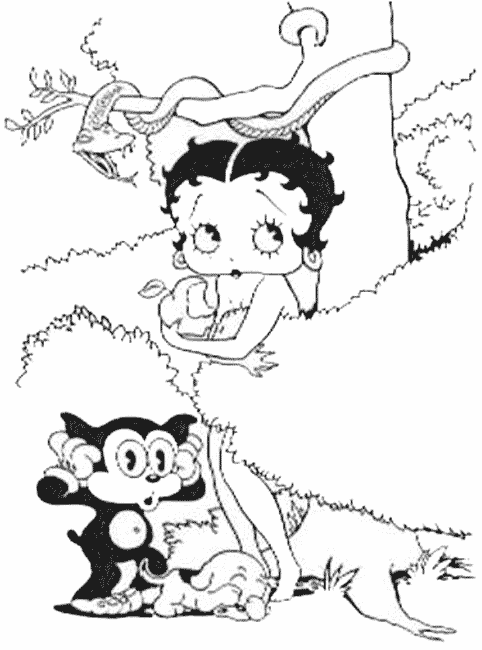 Dibujo para colorear: Betty Boop (Dibujos animados) #26041 - Dibujos para Colorear e Imprimir Gratis