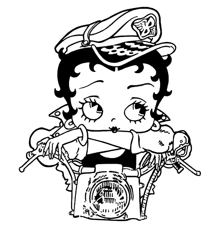 Dibujo para colorear: Betty Boop (Dibujos animados) #26050 - Dibujos para Colorear e Imprimir Gratis
