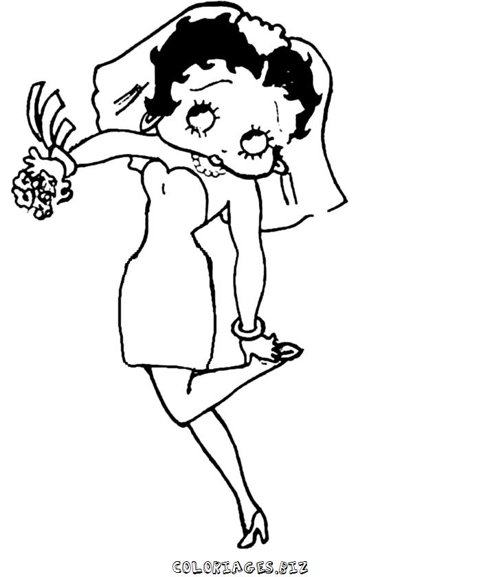 Dibujo para colorear: Betty Boop (Dibujos animados) #26058 - Dibujos para Colorear e Imprimir Gratis