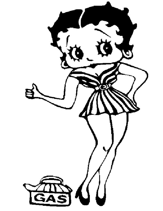 Dibujo para colorear: Betty Boop (Dibujos animados) #26078 - Dibujos para Colorear e Imprimir Gratis
