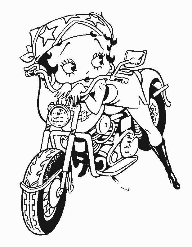 Dibujo para colorear: Betty Boop (Dibujos animados) #26096 - Dibujos para Colorear e Imprimir Gratis