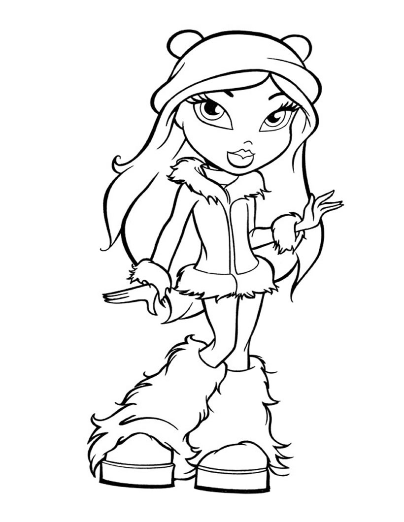 Animal Coloring Pages Of Bratz Cloe for Kids