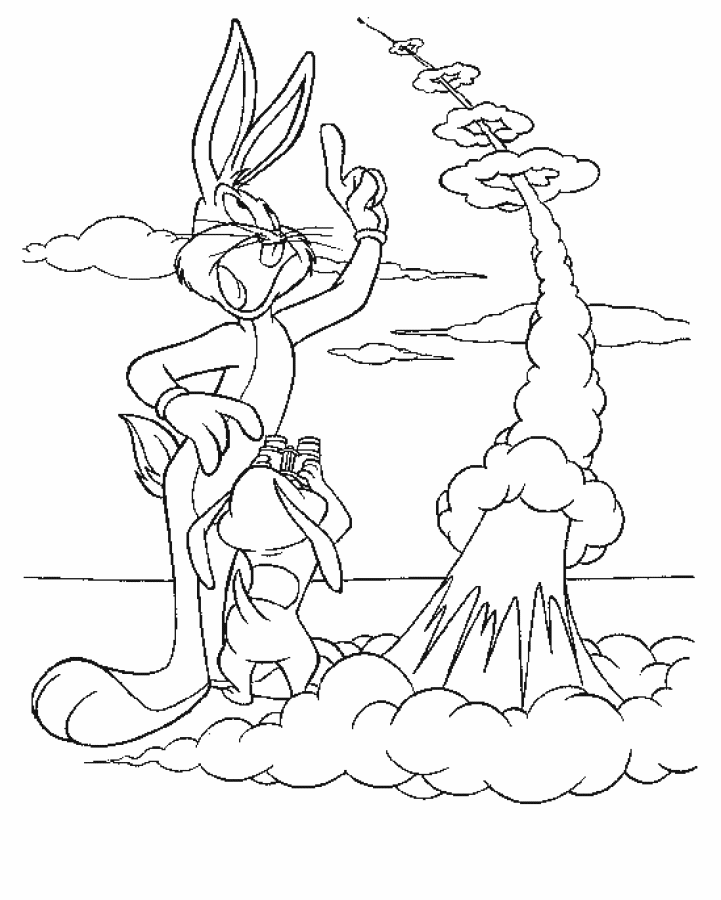 Dibujo para colorear: Bugs Bunny (Dibujos animados) #26351 - Dibujos para Colorear e Imprimir Gratis