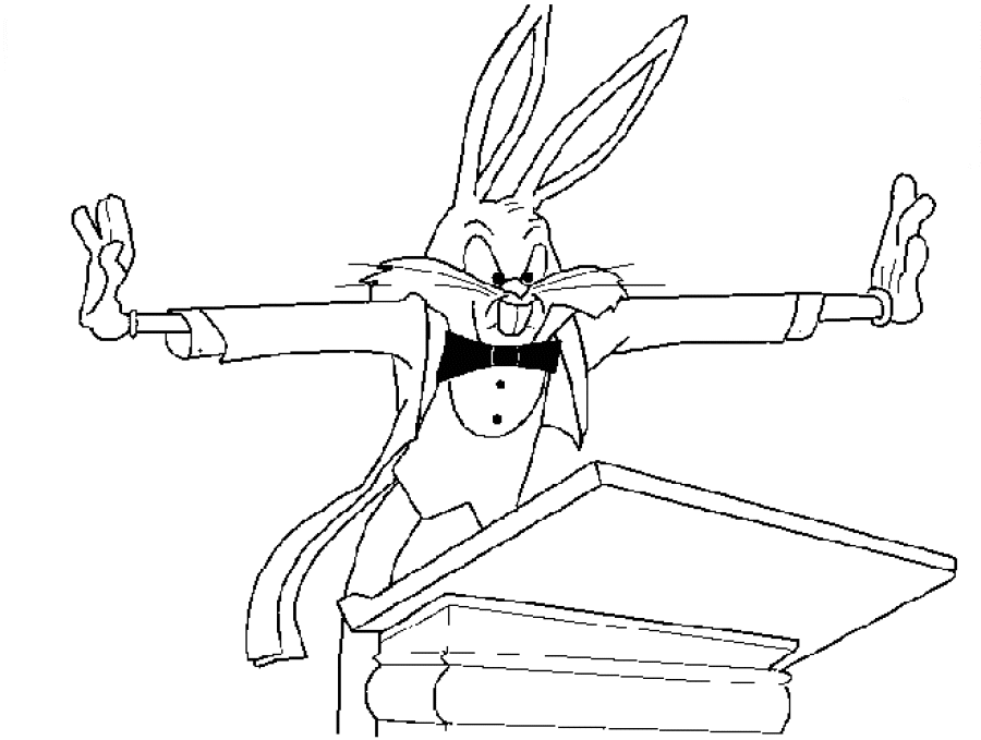 Dibujo para colorear: Bugs Bunny (Dibujos animados) #26352 - Dibujos para Colorear e Imprimir Gratis