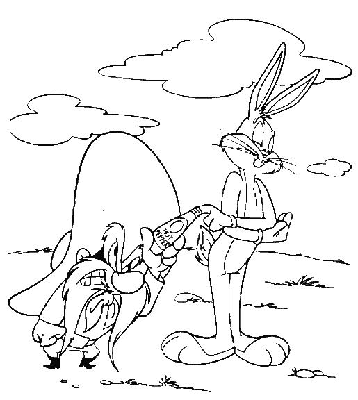 Dibujo para colorear: Bugs Bunny (Dibujos animados) #26355 - Dibujos para Colorear e Imprimir Gratis
