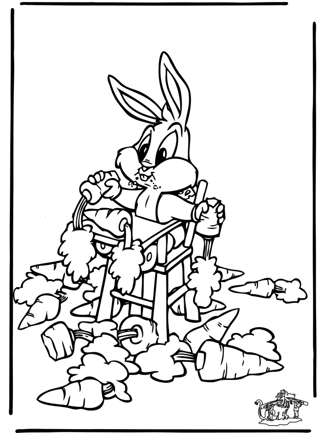 Dibujo para colorear: Bugs Bunny (Dibujos animados) #26375 - Dibujos para Colorear e Imprimir Gratis