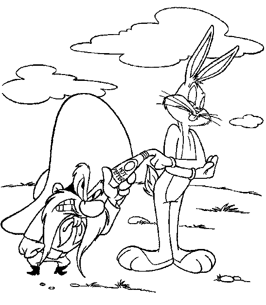 Dibujo para colorear: Bugs Bunny (Dibujos animados) #26383 - Dibujos para Colorear e Imprimir Gratis